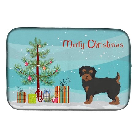 CAROLINES TREASURES Yorkiepoo No.1 Christmas Tree Dish Drying Mat CK3882DDM